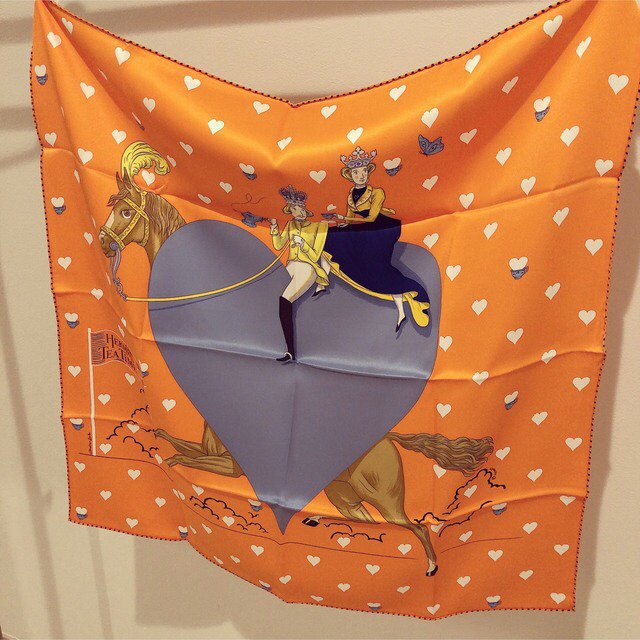Hermes(エルメス)のHERMESスカーフTEA Tine カレ70 レディースのファッション小物(バンダナ/スカーフ)の商品写真