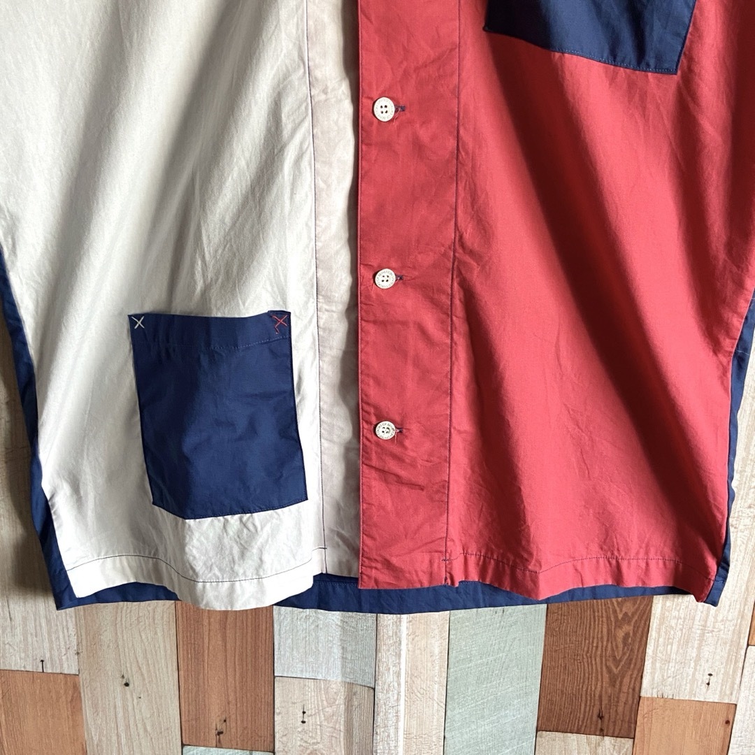 Santa Monica(サンタモニカ)の90s 00s BENETTON vintage ポケットシャツ 古着 y2k レディースのトップス(シャツ/ブラウス(長袖/七分))の商品写真