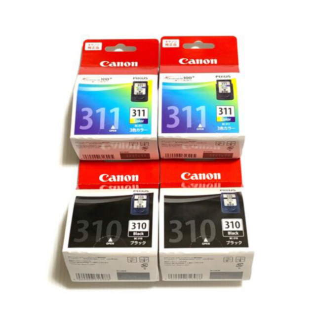 Canon BC-310 BC-311 純正 インクカートリッジ 4個セット - PC周辺機器