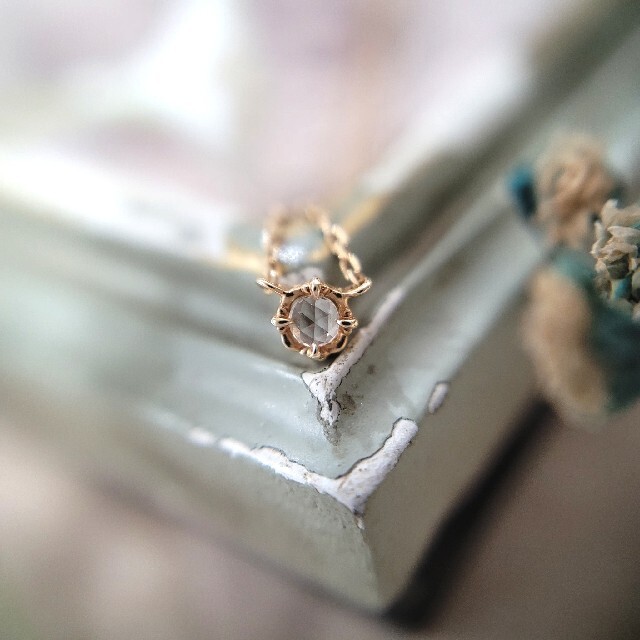 ❈ agate アガット ❈K10 ダイヤモンド ローズカット ネックレス