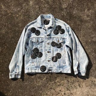 リーバイス(Levi's)のリーバイス レザーパッチカスタム デニムジャケット(Gジャン/デニムジャケット)