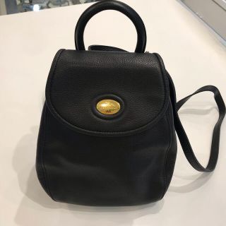 ロンシャン(LONGCHAMP)のRR135 ロンシャン　リュックバッグ　ブラック　レザー(リュック/バックパック)