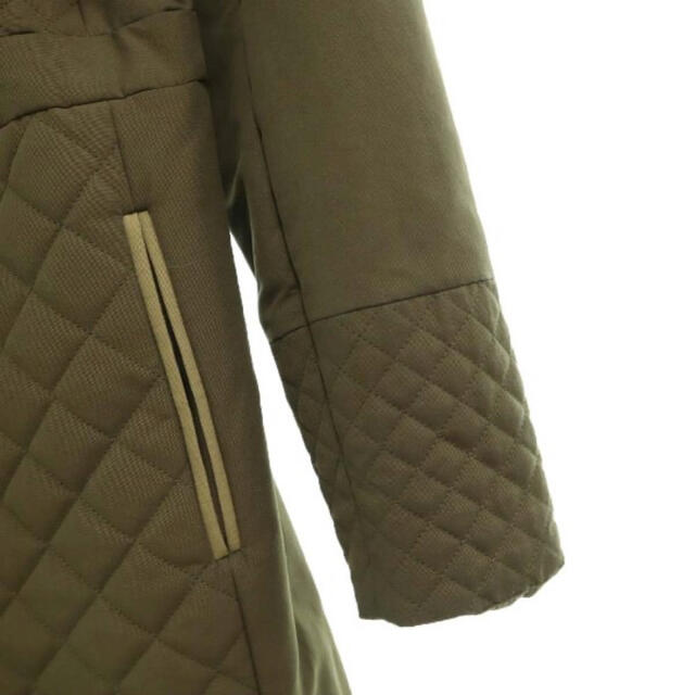 ZARA(ザラ)のちえてつ様専用 ザラウーマン デザインキルティング コート M カーキ アウター レディースのジャケット/アウター(ロングコート)の商品写真