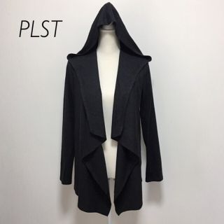 プラステ(PLST)の【未使用品】PLST ウール素材 フード付きドレープカーディガン(カーディガン)