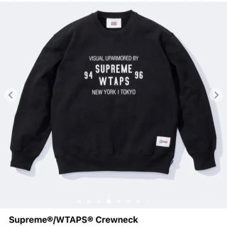 送込 XL Supreme WTAPS Crewneck 黒 ブラック ⑦