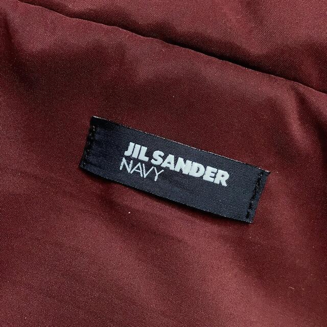 【美品】JIL SANDER NAVY イタリア製 フード コート バーガンディ レディースのジャケット/アウター(ブルゾン)の商品写真