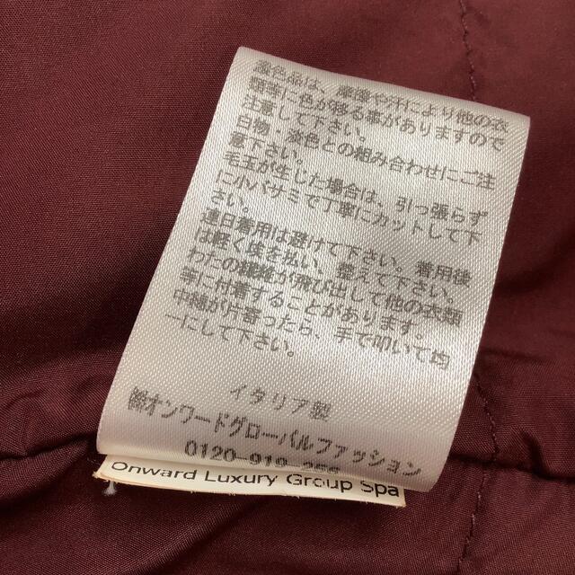 【美品】JIL SANDER NAVY イタリア製 フード コート バーガンディ レディースのジャケット/アウター(ブルゾン)の商品写真