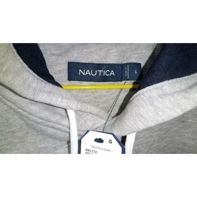 NAUTICA(ノーティカ)のNautica　ノーティカ　ノーチカ グレー　パーカー　Lサイズ　並行輸入品 メンズのトップス(パーカー)の商品写真