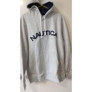 ノーティカ(NAUTICA)のNautica　ノーティカ　ノーチカ グレー　パーカー　Lサイズ　並行輸入品(パーカー)