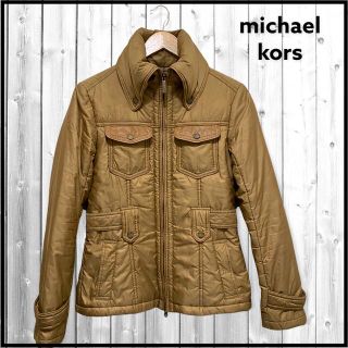 マイケルコース(Michael Kors)のMICHANEL KORS 中綿　パデッド　ブルゾン　羊革　ダウン　ジャケット(ブルゾン)