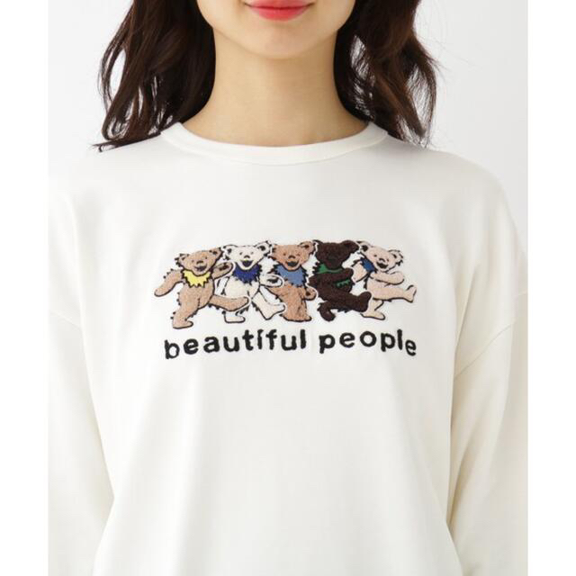 beautiful people(ビューティフルピープル)のbeautiful people グレイトフルデッドベア刺繍プルオーバー レディースのトップス(カットソー(長袖/七分))の商品写真