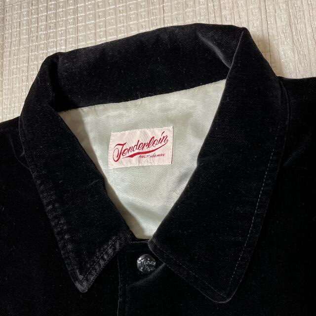 ☆限定出品☆ TENDERLOIN スーベニア ジャケット ベロア 黒 金 XS