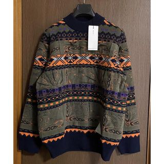 サカイ(sacai)の2新品 sacai Dr.Woo メンズ ニット セーター サカイ カーキ(ニット/セーター)