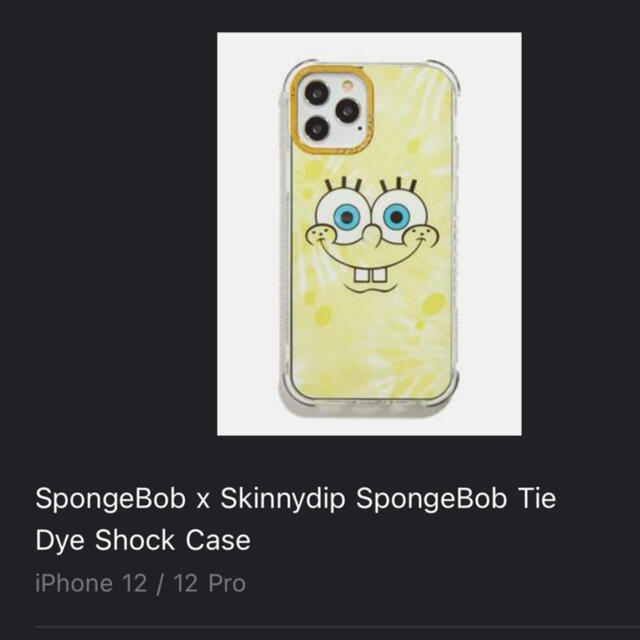 SKINNYDIP(スキニーディップ)のSKINNY DIP×SpongeBob(iPhone12.12Pro対応)新品 スマホ/家電/カメラのスマホアクセサリー(iPhoneケース)の商品写真