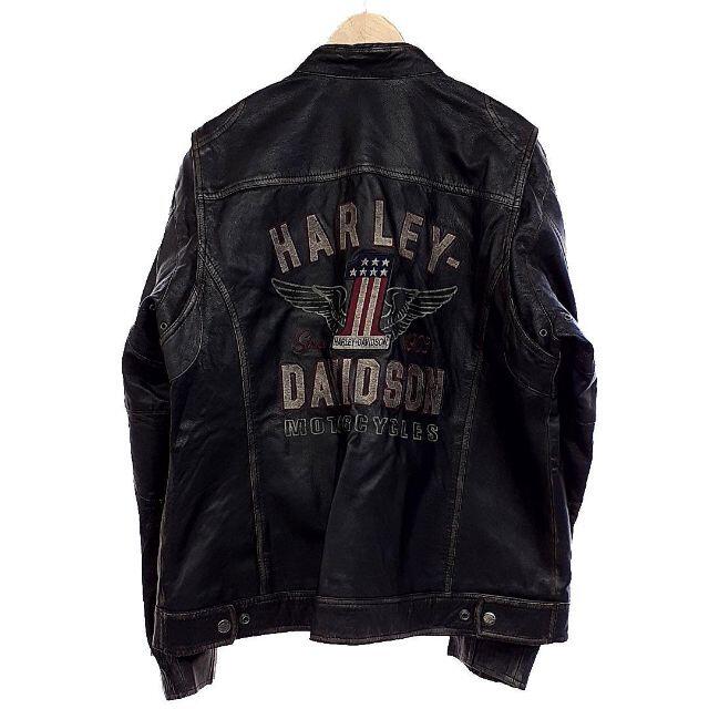 Harley Davidson(ハーレーダビッドソン)の美品 ハーレーダビッドソン レザージャケット XL 01-21103186 メンズのジャケット/アウター(レザージャケット)の商品写真