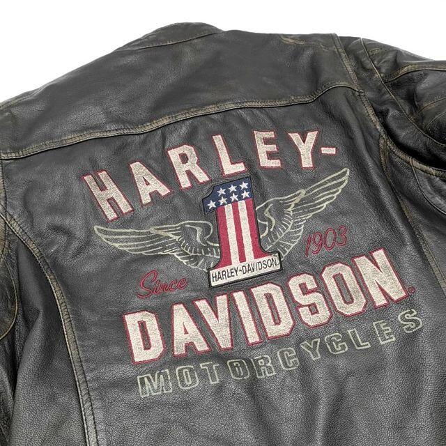 Harley Davidson(ハーレーダビッドソン)の美品 ハーレーダビッドソン レザージャケット XL 01-21103186 メンズのジャケット/アウター(レザージャケット)の商品写真