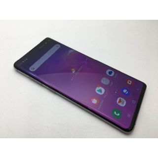 サムスン(SAMSUNG)のR299 SIMフリー au Galaxy S10+ SCV42 ブラック上美品(スマートフォン本体)