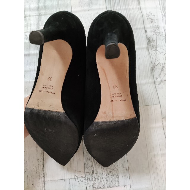 PELLICO(ペリーコ)のPELLICO 黒 ブラック スエードパンプス レディースの靴/シューズ(ハイヒール/パンプス)の商品写真