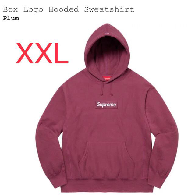 Supreme Box Logo Hooded Sweatshirt プラム