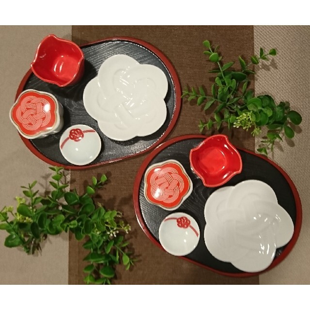 新品 お祝い 紅白 結 プレートセット 2名分の通販 by torlkoko's shop ...