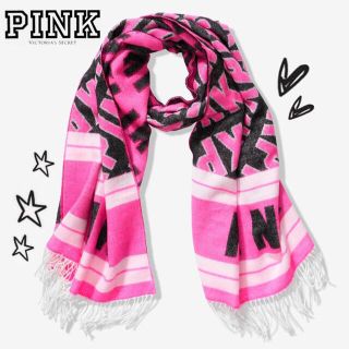 ヴィクトリアズシークレット(Victoria's Secret)のPINK♡大判ストール　マフラー♡ピンク(マフラー/ショール)