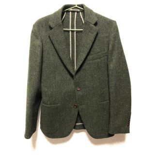 ハリスツイード(Harris Tweed)のハリスツイード　テーラードジャケット　カーキ(テーラードジャケット)