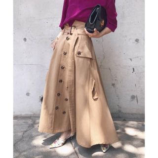 アメリヴィンテージ(Ameri VINTAGE)のTRENCH LIKE SKIRT トレンチスカート(ロングスカート)