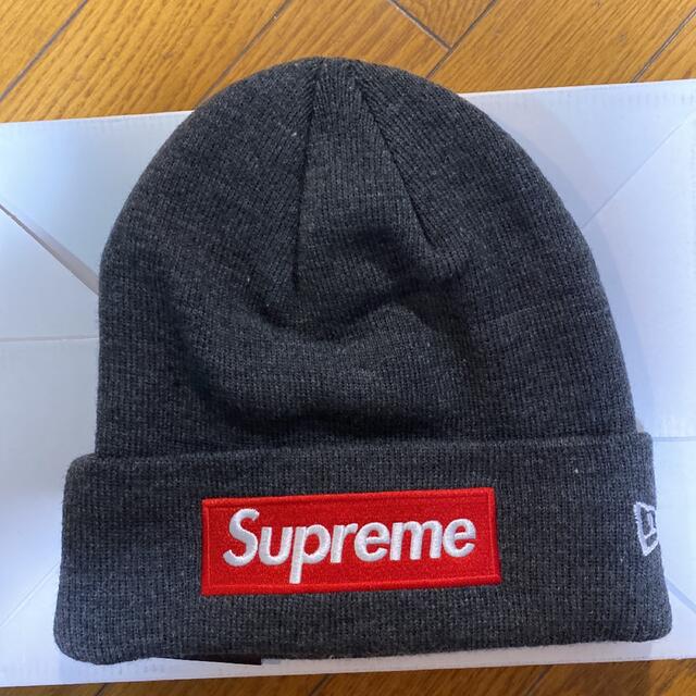 Supreme New Era Box Logo Beanie Charcoal