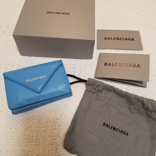 サイズW99xH69xD28バレンシアガ　ペーパーミニウォレット　三つ折り財布　BALENCIAGA