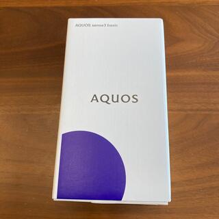 アクオス(AQUOS)の【No.199】AQUOS sense3 Basic SHV48 ブラック　au(スマートフォン本体)