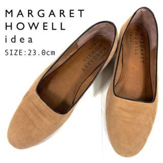 マーガレットハウエル(MARGARET HOWELL)の超美品☆MARGARTE HOWELL ideaフラットシューズベージュスエード(スリッポン/モカシン)