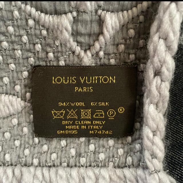 ファッション小物LOUIS VUITTON グレー　マフラー