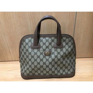 GUCCI オールドグッチ ハンドバッグ GG柄 キャンバス(ハンドバッグ)