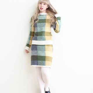 ドットアンドストライプスチャイルドウーマン(Dot&Stripes CHILDWOMAN)のDot＆Stripes  チェック柄ニット(ニット/セーター)