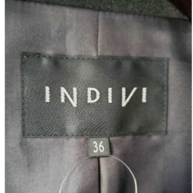 INDIVI(インディヴィ)のショートコート　スタンドカラー　シンプル レディースのジャケット/アウター(ノーカラージャケット)の商品写真