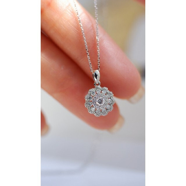 感謝価格】 天然ダイヤモンドネックレス0.5ct k18 ネックレス - www