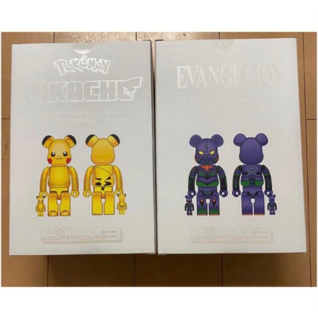 MEDICOM TOY(メディコムトイ)のBE@RBRICK エヴァンゲリオン ピカチュウ 100% 400%  エンタメ/ホビーのフィギュア(その他)の商品写真