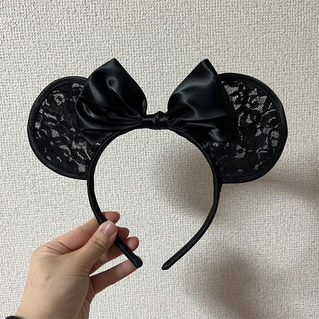 舗 Disney カチューシャ 黒レース