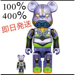 メディコムトイ(MEDICOM TOY)のBE@RBRICK エヴァンゲリオン初号機 CHROME 100％ & 400％(その他)