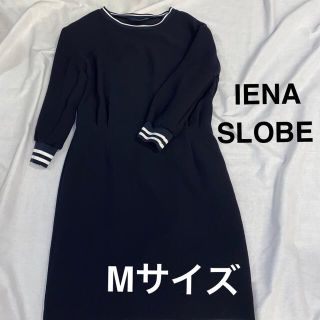 スローブイエナ(SLOBE IENA)の美品☆ SLOBE IENA ワンピース　レディース　ネイビー　Mサイズ(ひざ丈ワンピース)