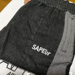 SAPEur デニムトラックパンツ XL ブラック サプール(デニム/ジーンズ)