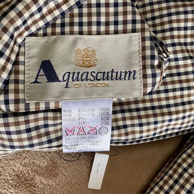 AQUA SCUTUM(アクアスキュータム)の美品 Aquascutum ダウンジャケット ボルドー リバーシブル レディースのジャケット/アウター(ダウンコート)の商品写真