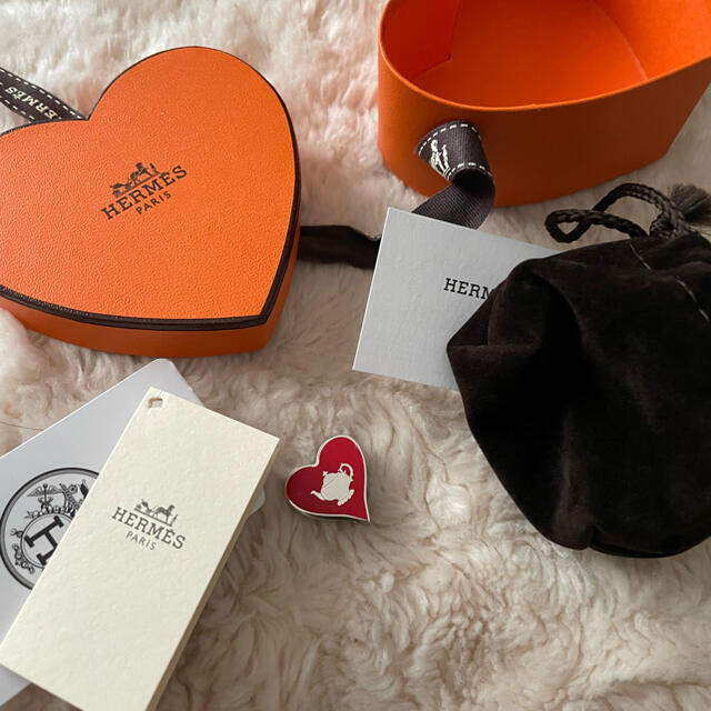 HERMES エルメス ティータイム ツイリーリング ハート 最新 49.0%割引