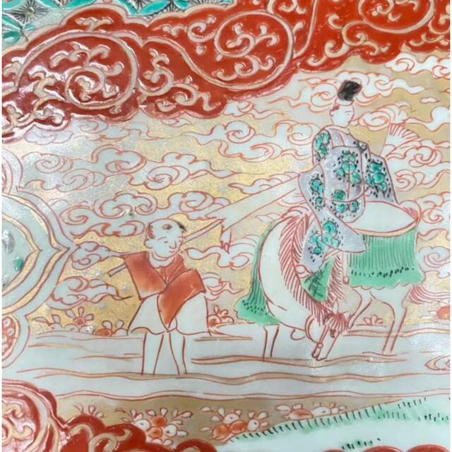貴重 超絶‼️大伴家持和歌「はいつき川」鶴瓔珞尺5寸皿 の通販 by Aiaru|ラクマ 旧家様蔵出し 古伊万里 再入荷