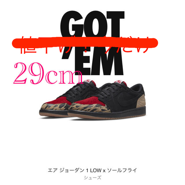 NIKE - エア ジョーダン 1 LOW x ソールフライ29cm 新品未使用の通販 ...