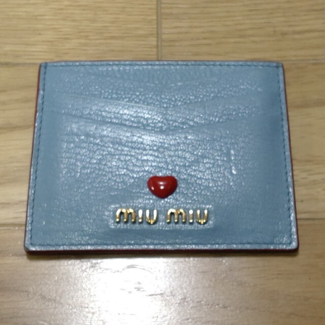 miumiu(ミュウミュウ)のmiumiu Madras Love leather card holder レディースのファッション小物(名刺入れ/定期入れ)の商品写真