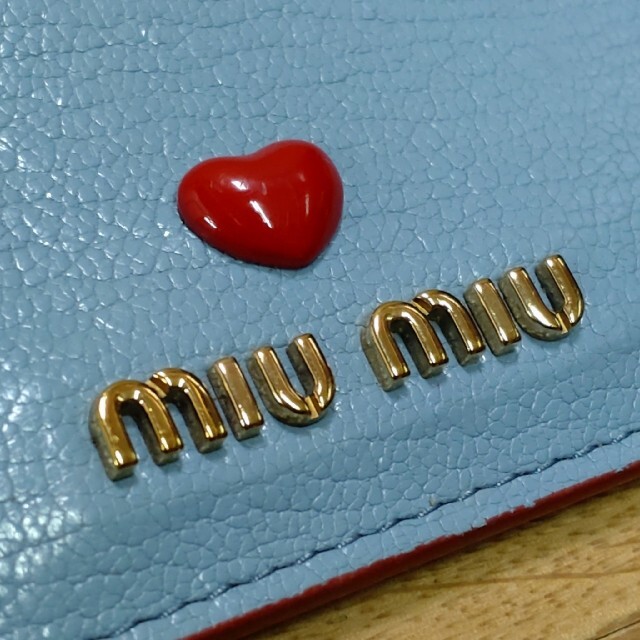 miumiu(ミュウミュウ)のmiumiu Madras Love leather card holder レディースのファッション小物(名刺入れ/定期入れ)の商品写真