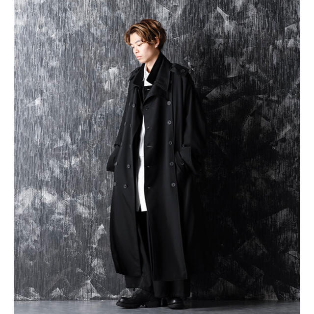 Yohji Yamamoto   yohji yamamotoシワギャバジン リムーバブル コート