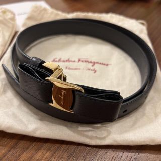 サルヴァトーレフェラガモ(Salvatore Ferragamo)の新品　未使用　フェラガモ　ベルト　サルヴァトーレ　グレー　リボン　レザー(ベルト)