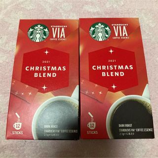 スターバックスコーヒー(Starbucks Coffee)のスターバックス ヴィア® クリスマス ブレンド 12本入りx2箱（計24本）(コーヒー)